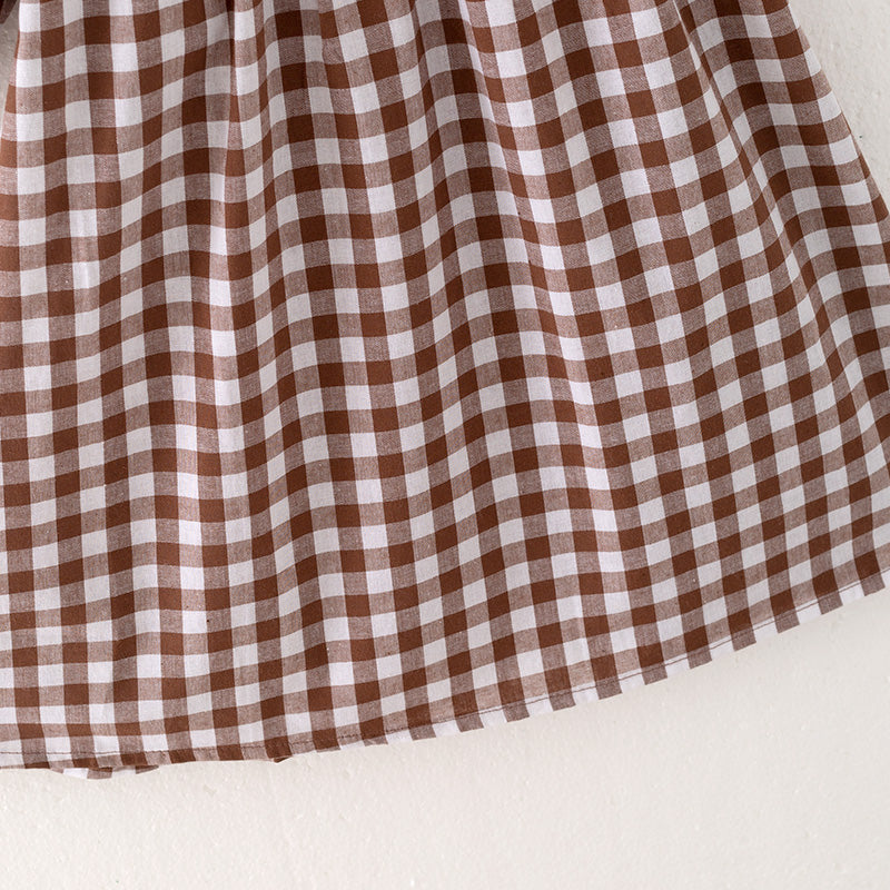 (In Stock L20-2-1)Girls Thanksgiving Embroidery Smocked Dress