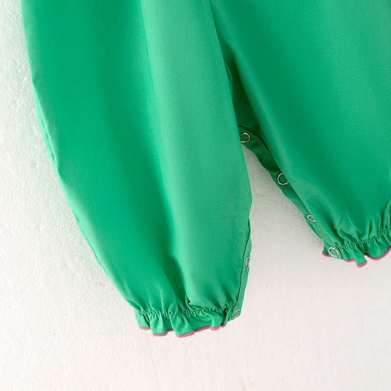 (In Stock L26-4-2)Baby Girls Christmas Embroidery Smocked Romper