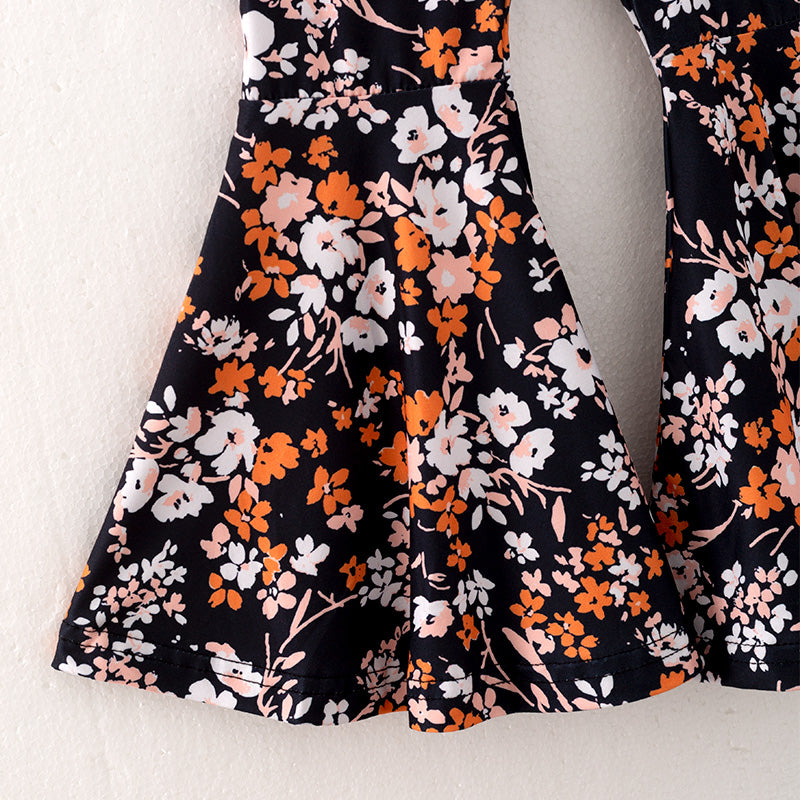 (In Stock E6-2-3)Girls I LOVE Fall Print Outfit Set