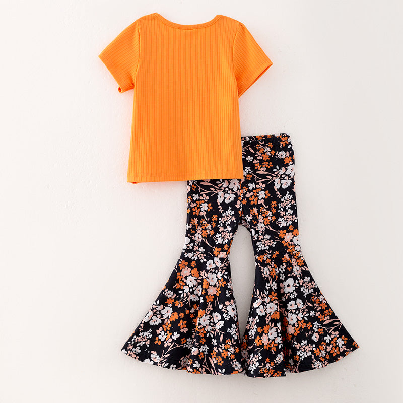 (In Stock E6-2-3)Girls I LOVE Fall Print Outfit Set