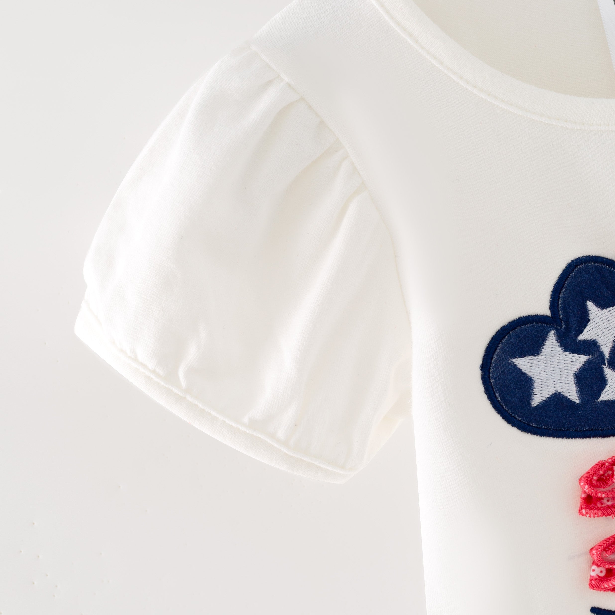 (IN STOCK)Girls Summer Patriotic Applique Tulle Skirt Set