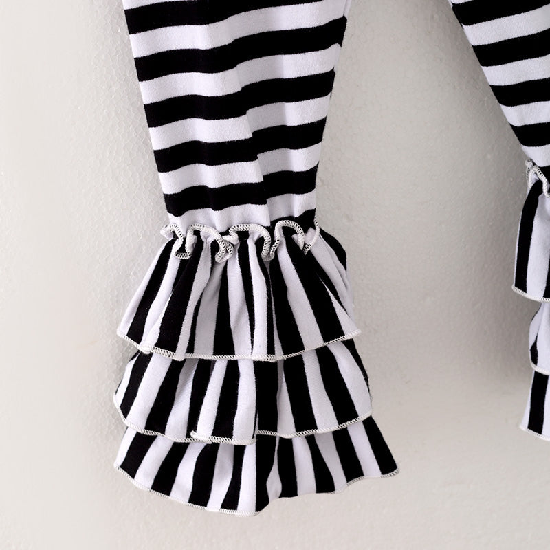 (In Stock E31-3-2)Girls Halloween Applique Outfit Set