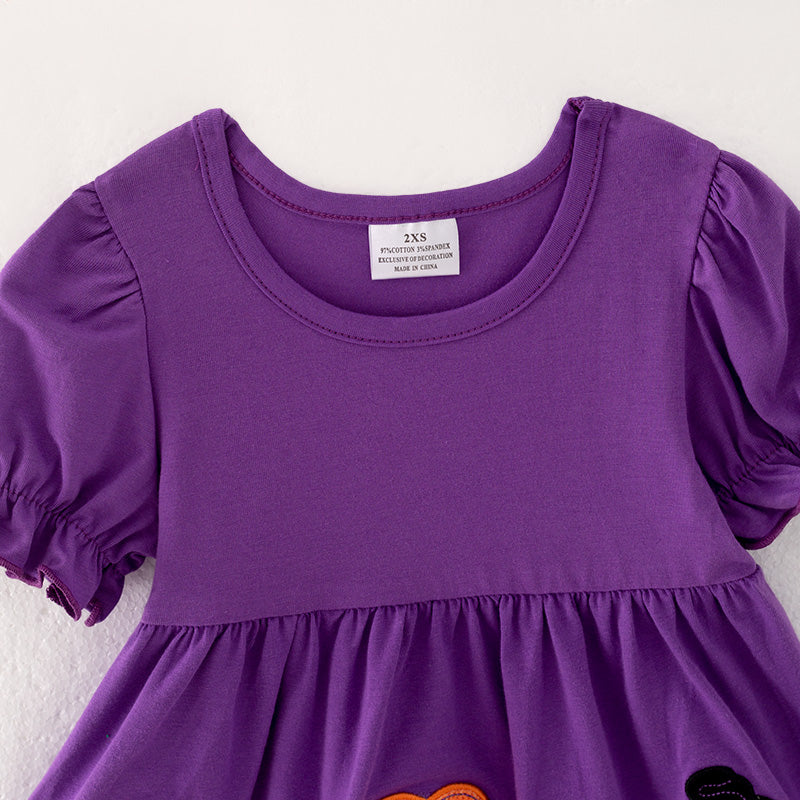 (In Stock E31-3-2)Girls Halloween Applique Outfit Set