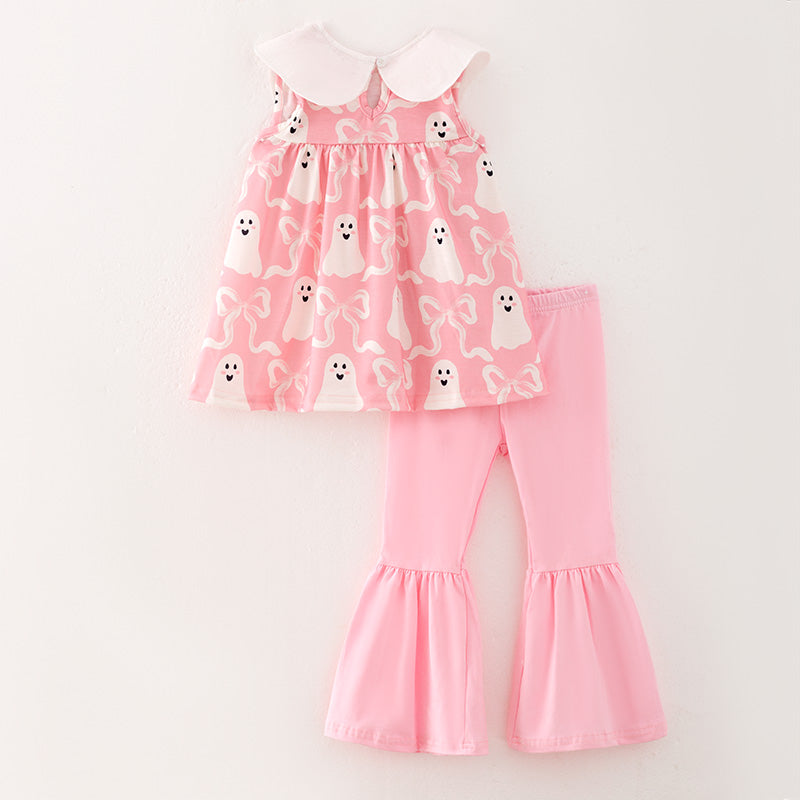 (In Stock A5-1-3)Girls Halloween Embroidery Outfit Set