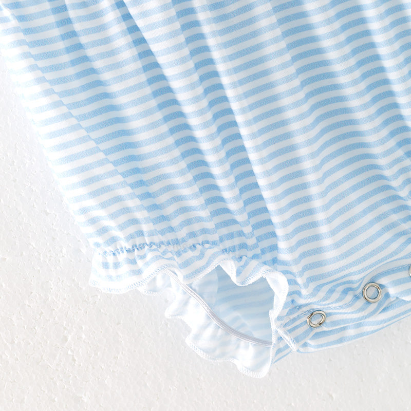 (Pre Order)Toddler Girls Patriotic Embroidery Romper