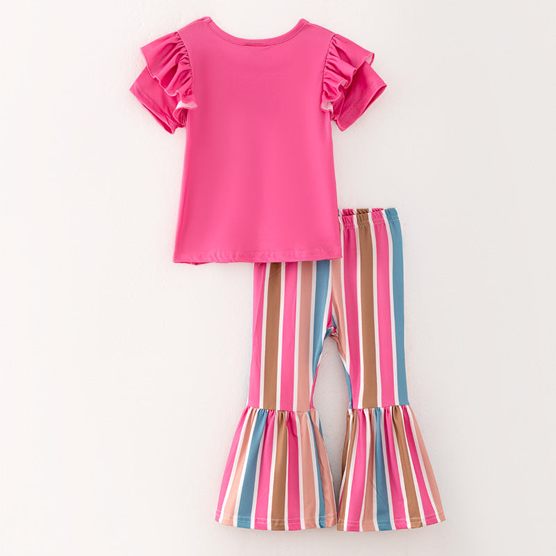 (In Stock E6-5-2)Girls Fall be KIND Print Outfit Set