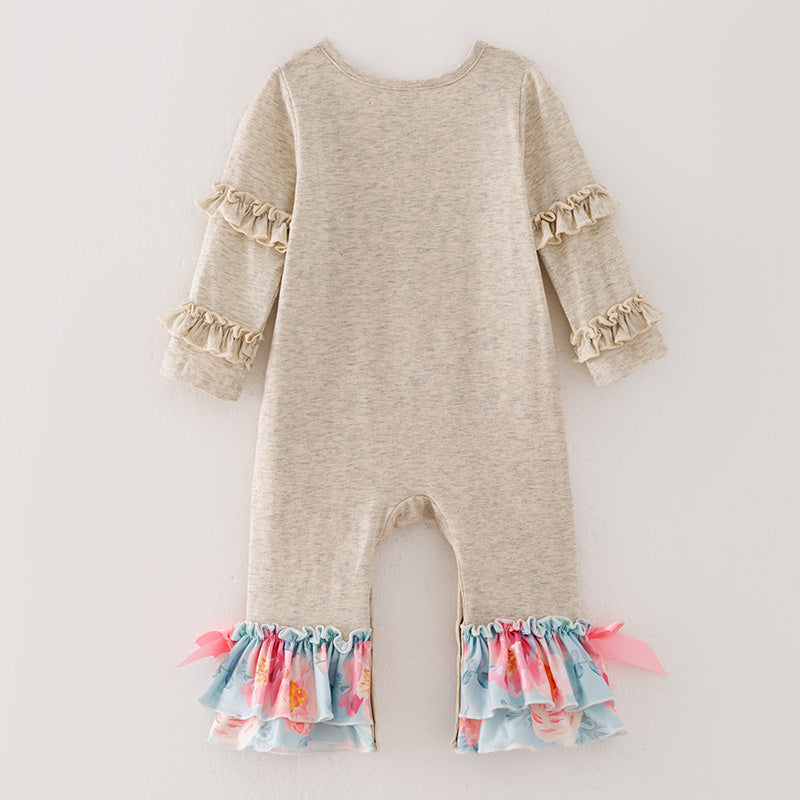 (In Stock E18-2-1)Baby Girls Jesus loves Me Print Romper