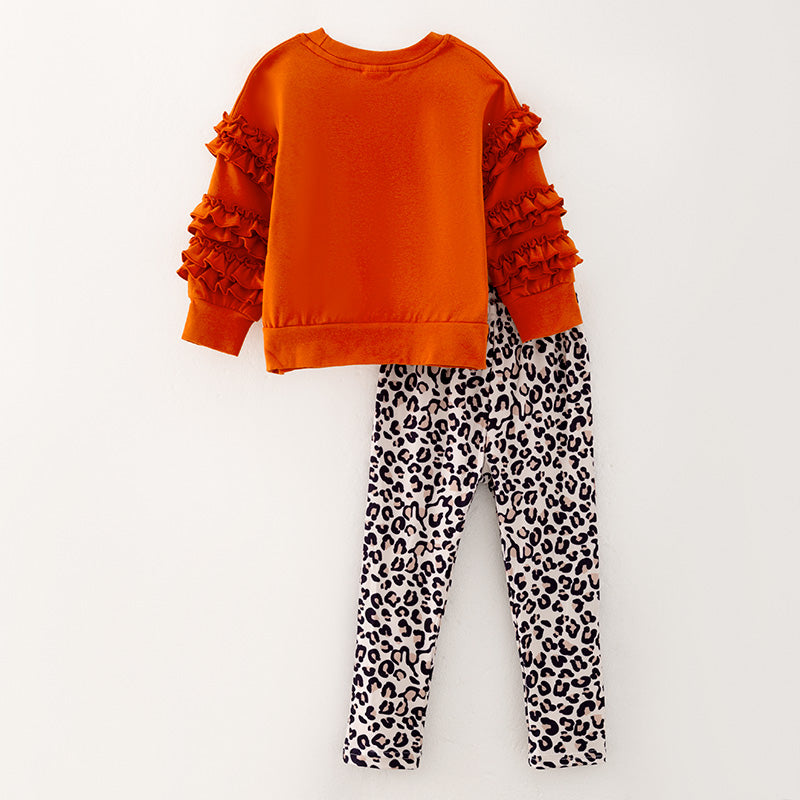 (In Stock E6-4-2)Girls Fall Vibes Print Outfit Set