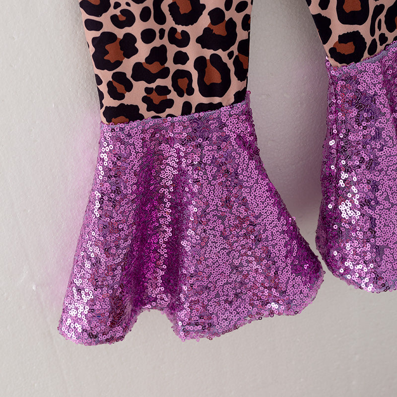 (In Stock G19-1-1)Girls Halloween Print Outfit Set