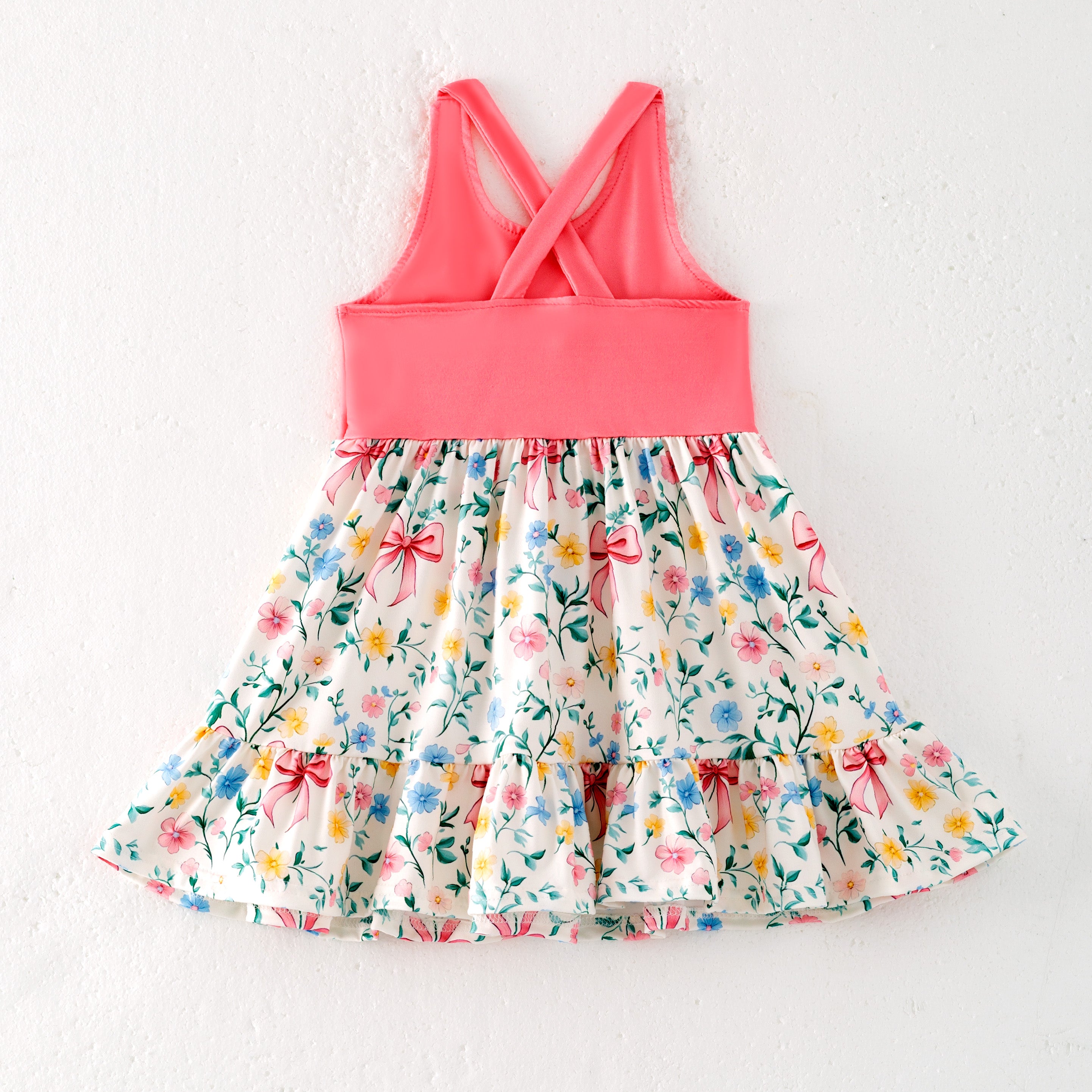 (Pre Order)Sisters Spring and Summer Bow Print Dress,Romper and Set
