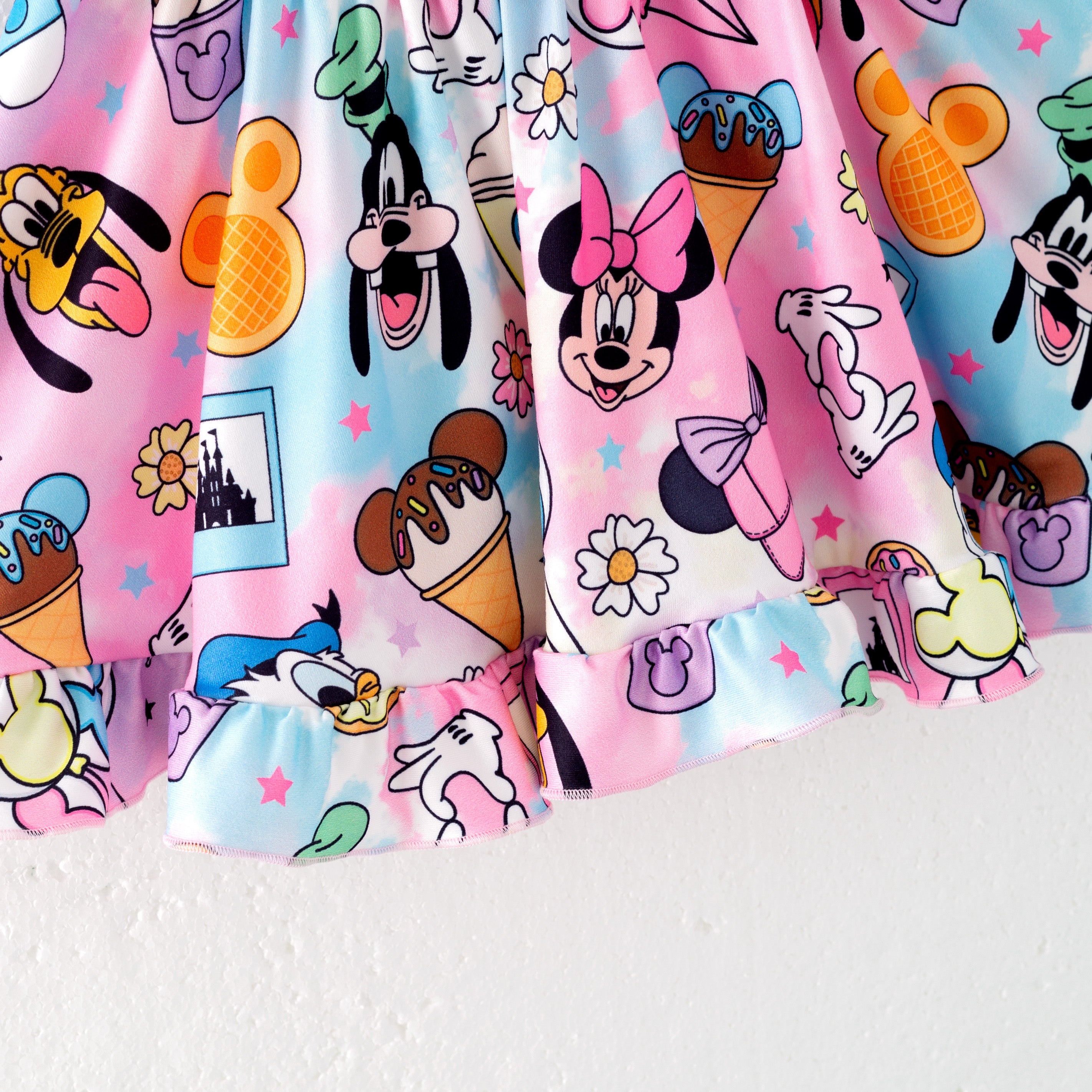 (Pre Order)Girls Summer Cute Cartoon Print Skirt Set