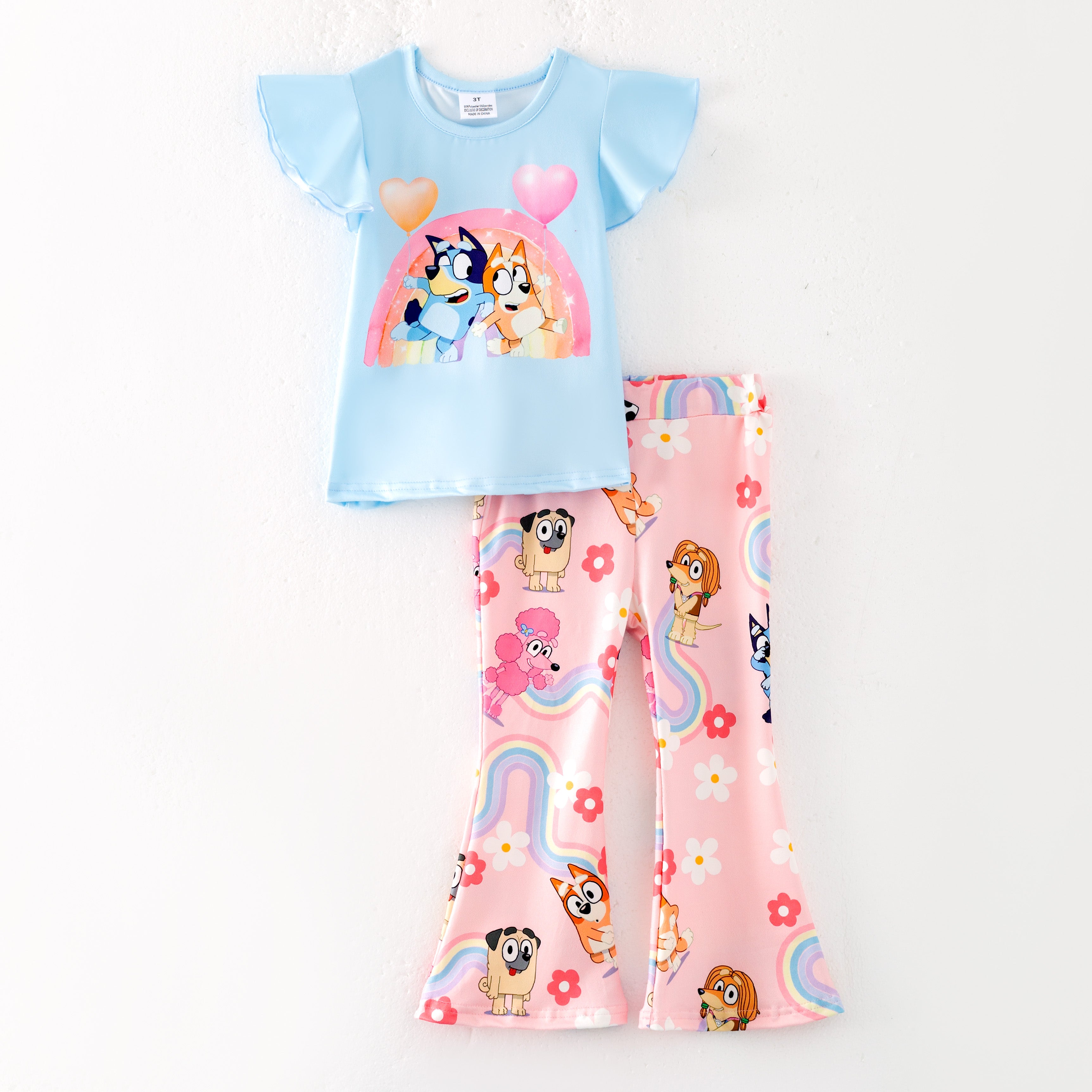 (Pre Order)Girls Cute Cartoon Print Outfit Set