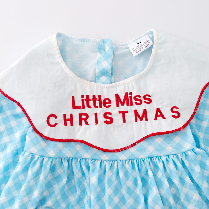 (In Stock)Girls Christmas Princess Embroided Outfit Set