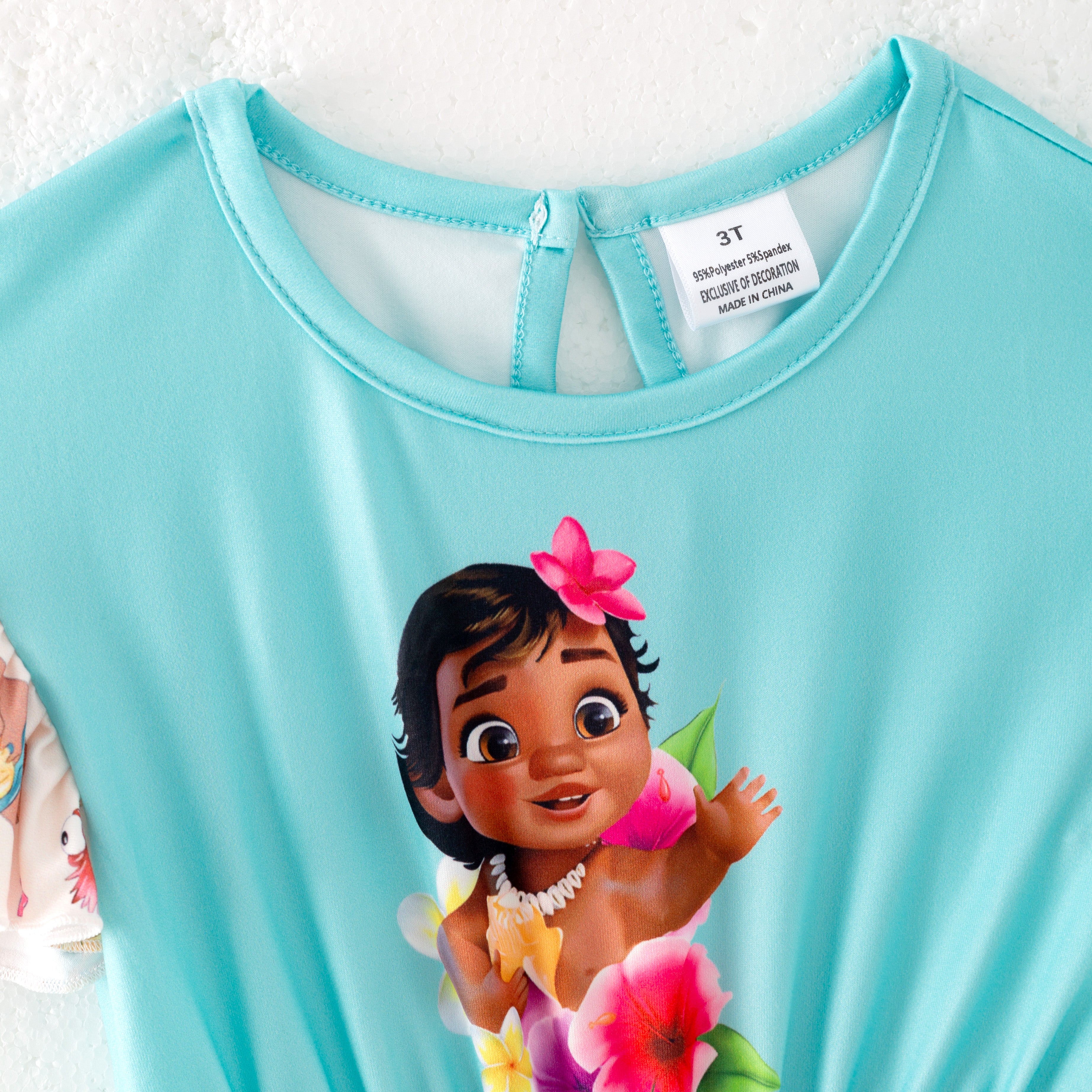 (Pre Order)Girls Summer Moana Print Jumpsuit