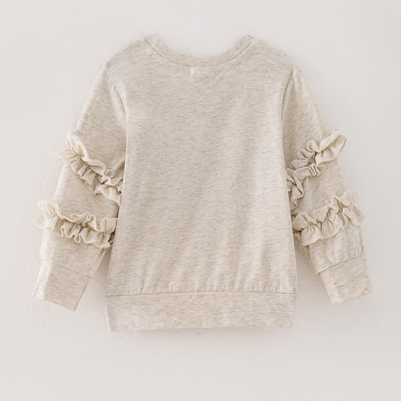 (In Stock E31-5-3)Girls Halloween BOO Print Top