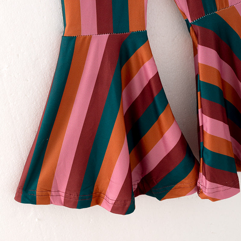 (Pre Order)Girls Halloween PUMPKIN SEASON Print Outfit Set