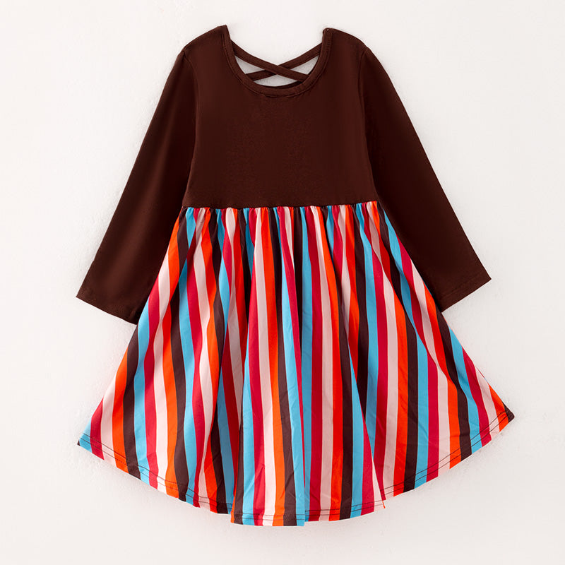 (In Stock Q05-04-01)Girls Thanksgiving Applique Dress