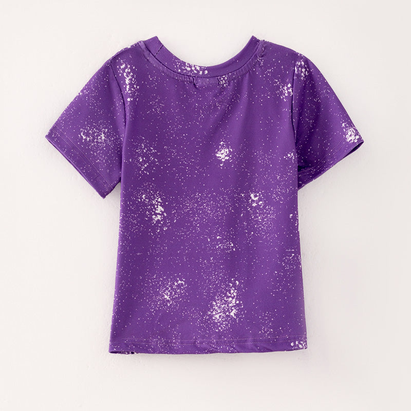 (In Stock E30-1-1)Girls Halloween Princess Print Top