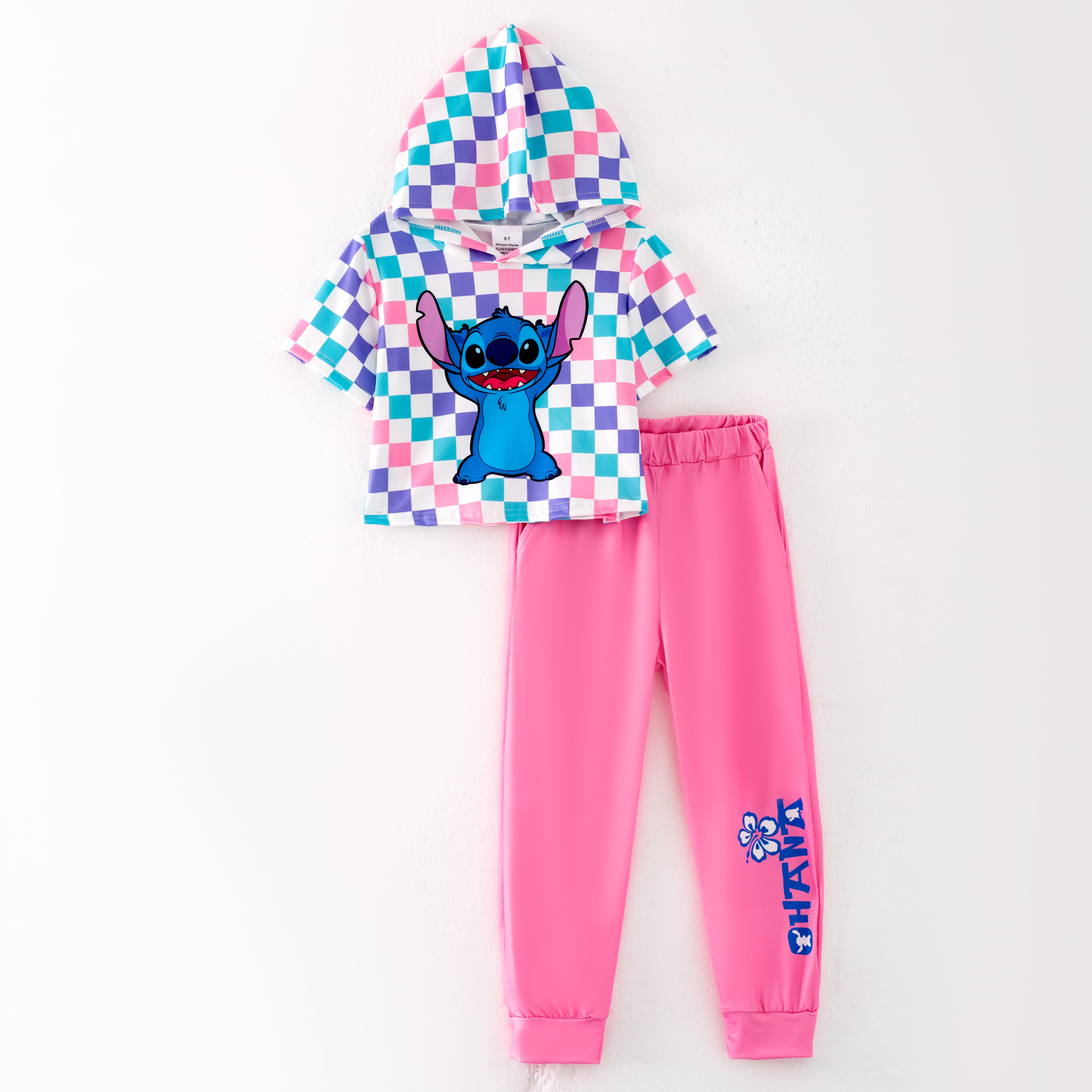 (Pre Order)Girls Spring and Summer Cartoon Print Hoodie Set