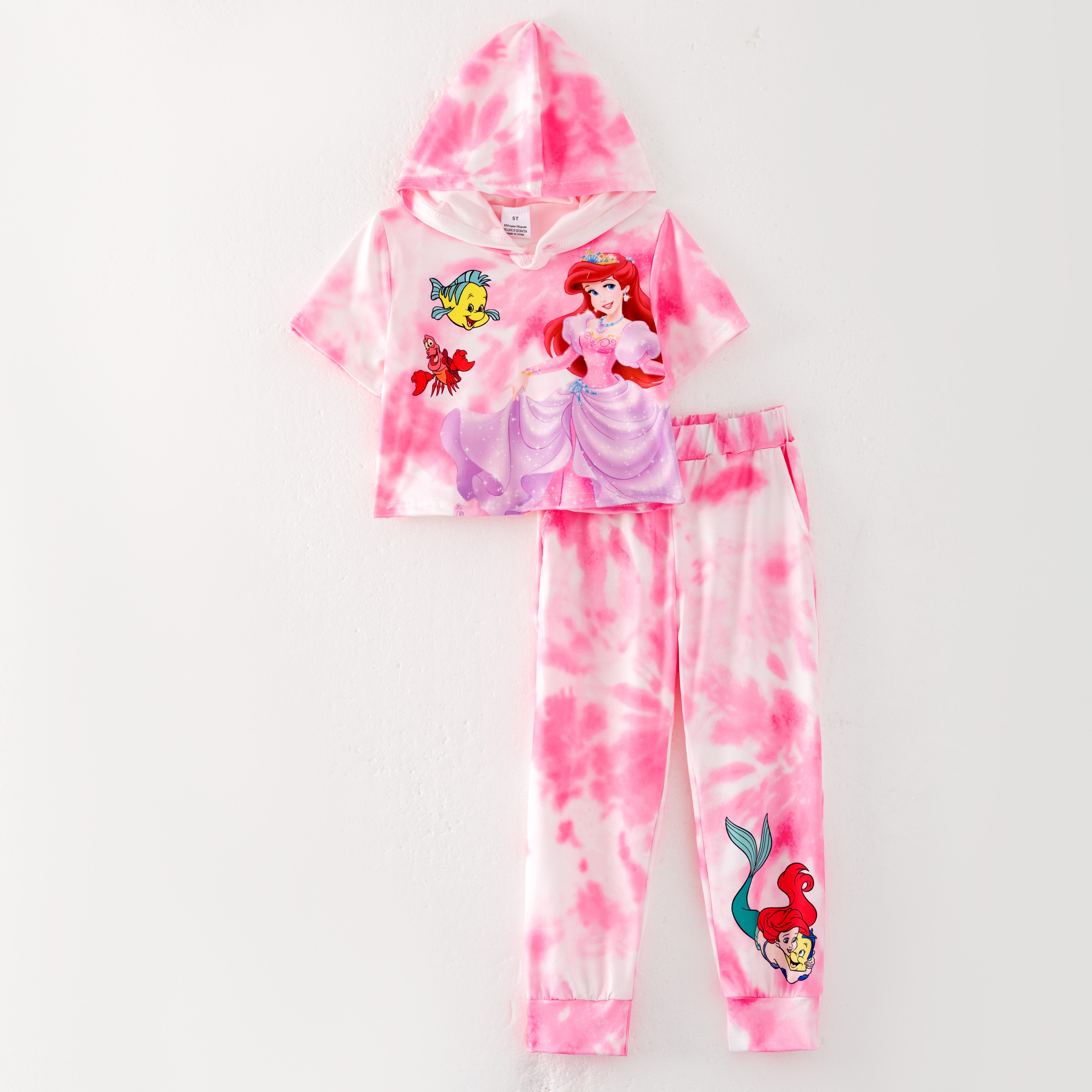 (Pre Order)Girls Spring and Summer Cartoon Print Hoodie Set