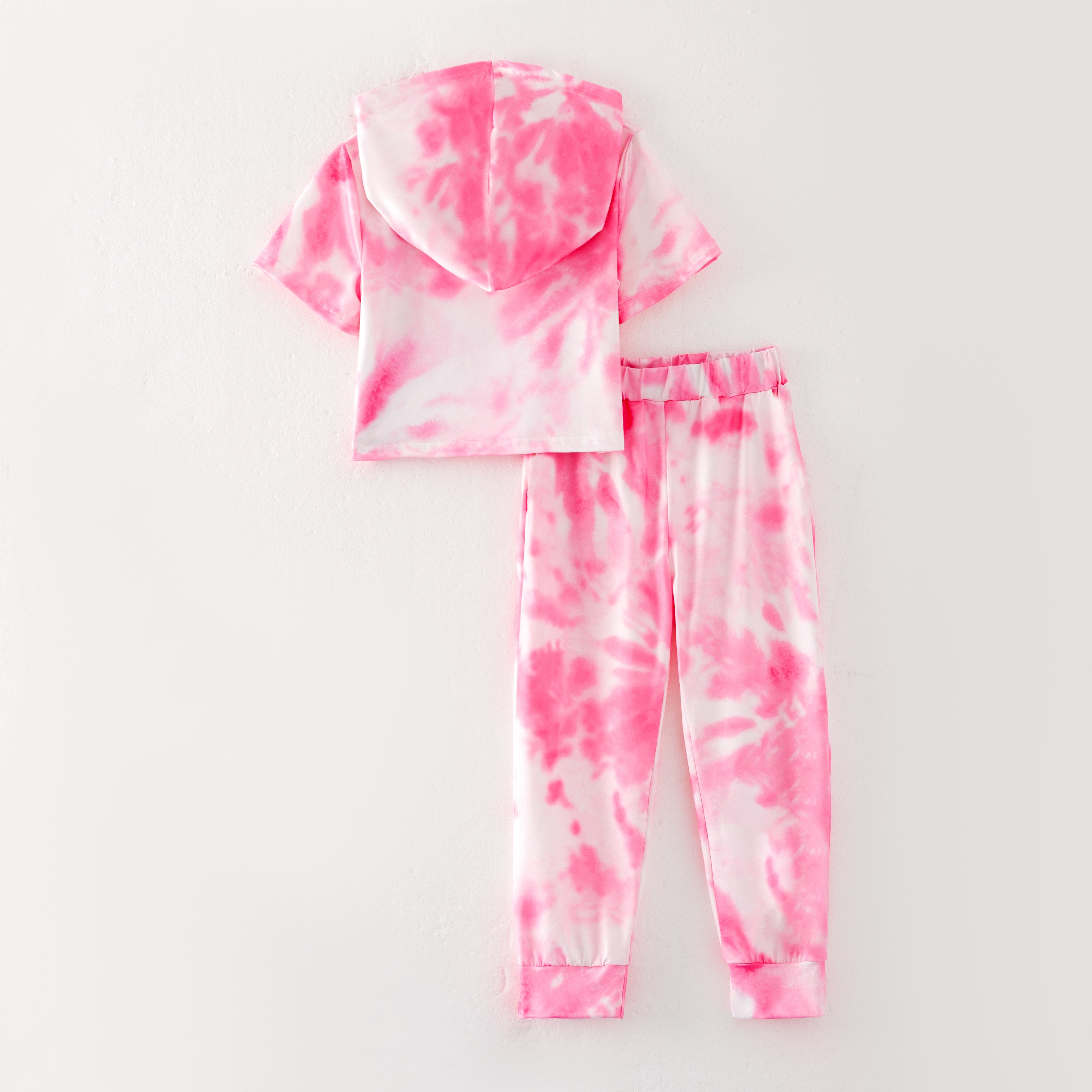 (Pre Order)Girls Spring and Summer Cartoon Print Hoodie Set