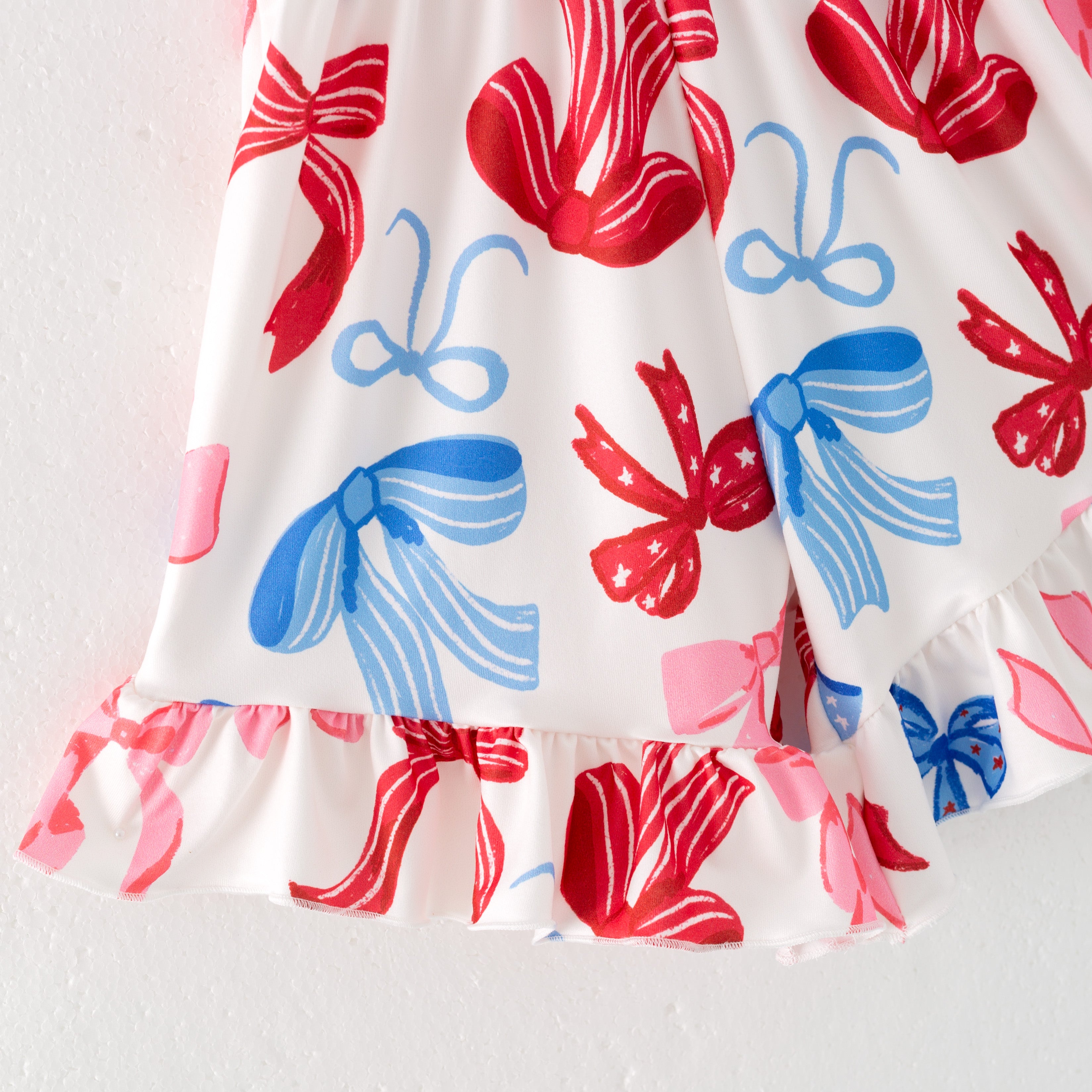 (Pre Order)Sibling Patriotic Print Dress,Romper and Set