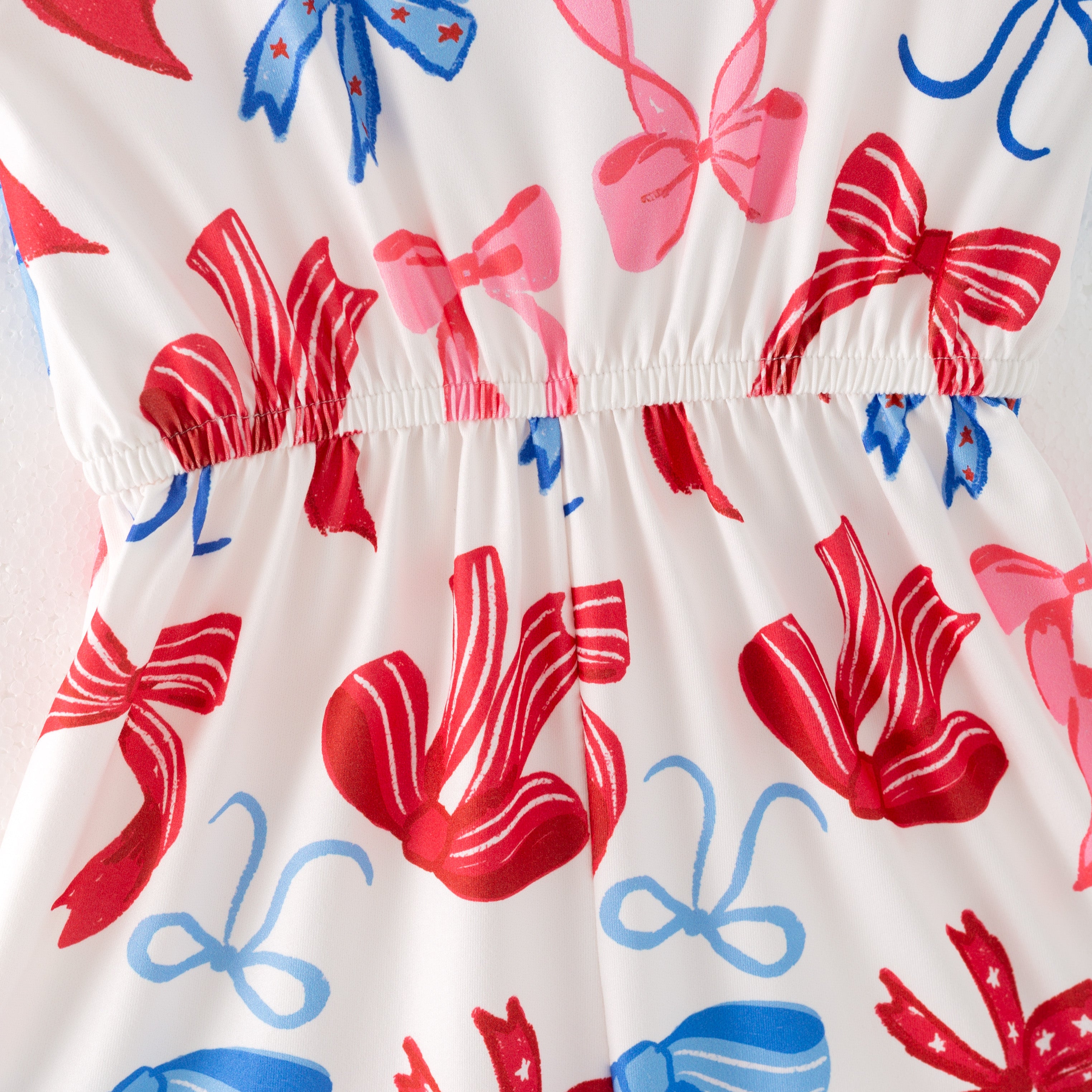 (Pre Order)Sibling Patriotic Print Dress,Romper and Set