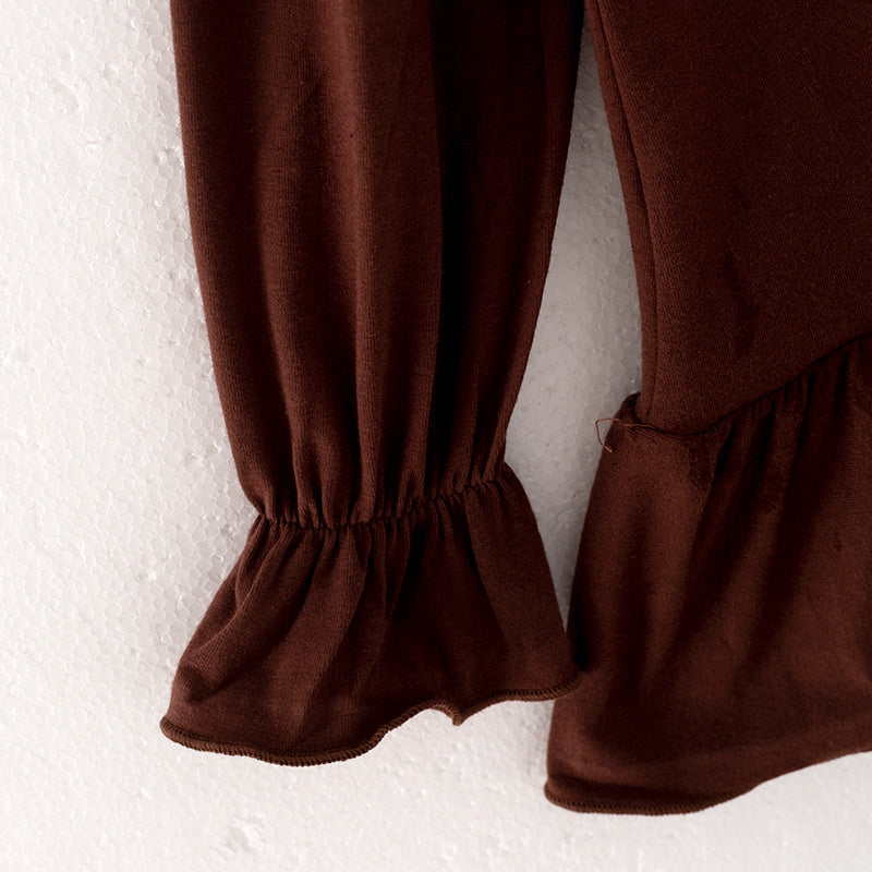 (In Stock Q5-4-1 L32-3-3)Girls Thanksgiving Embroidery Outfit Set