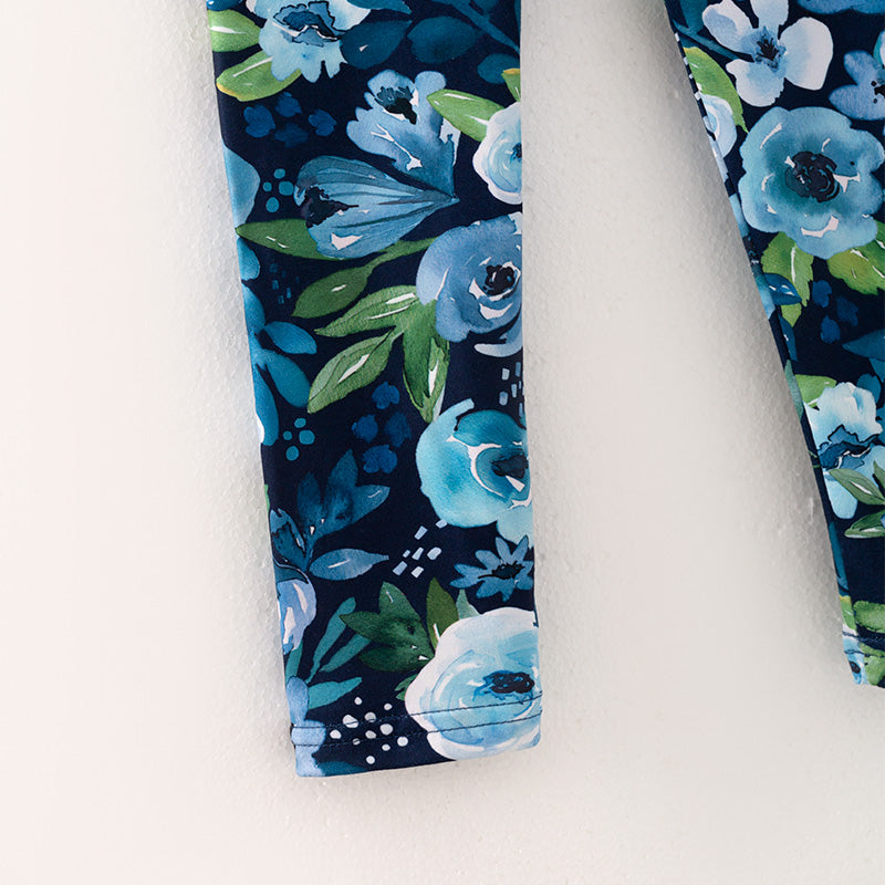 (In Stock L30-3-1)Girls Fall Turquoise Outfit Set