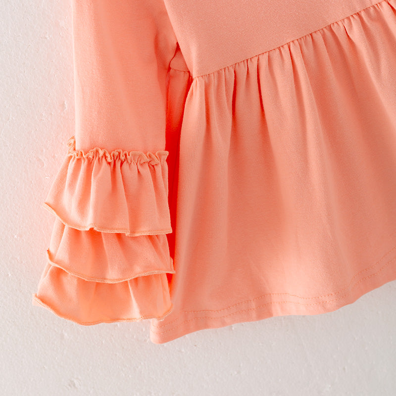 (In Stock G27-3-2)Girls Fall Cotton Top Floral Print Pants Set