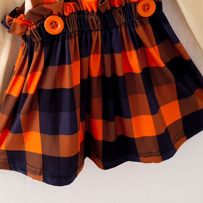 (In Stock E31-3-3)Girls Thanksgiving Applique Skirt Set