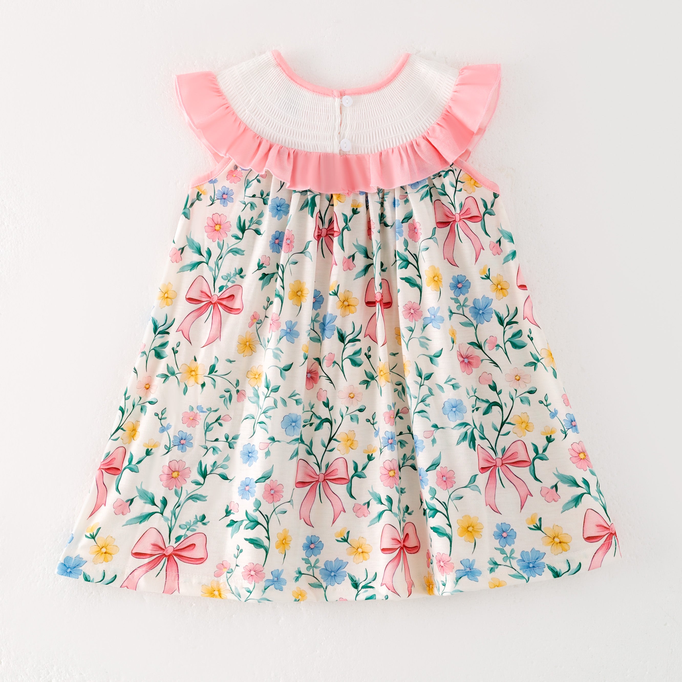 (Pre Order)Mommy and Me I♥MAMA,I♥DAD Embroidery Smocked Dress,Romper