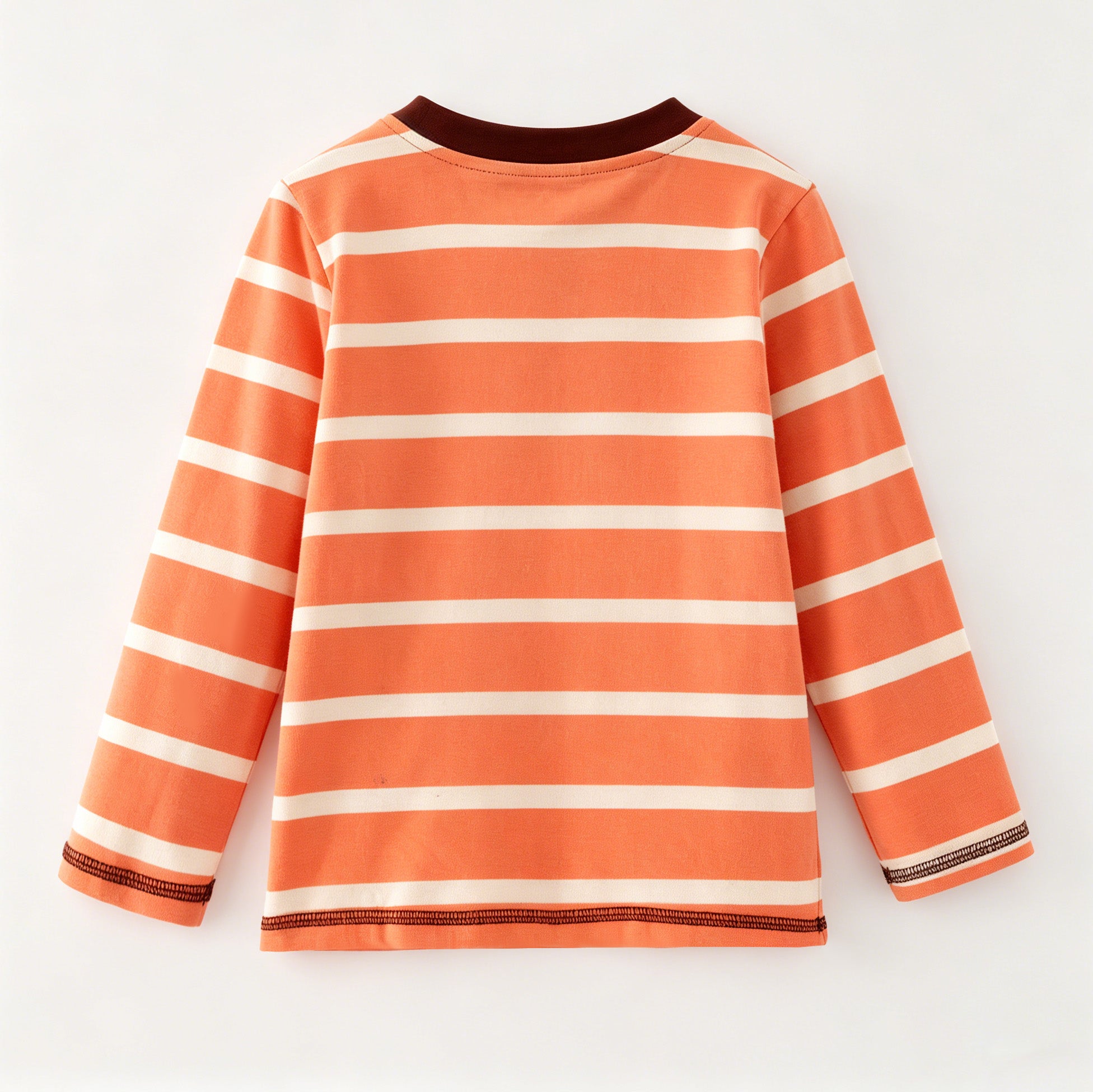 (In Stock)Brothers Fall Pumpkin Applique Cotton Top&Romper
