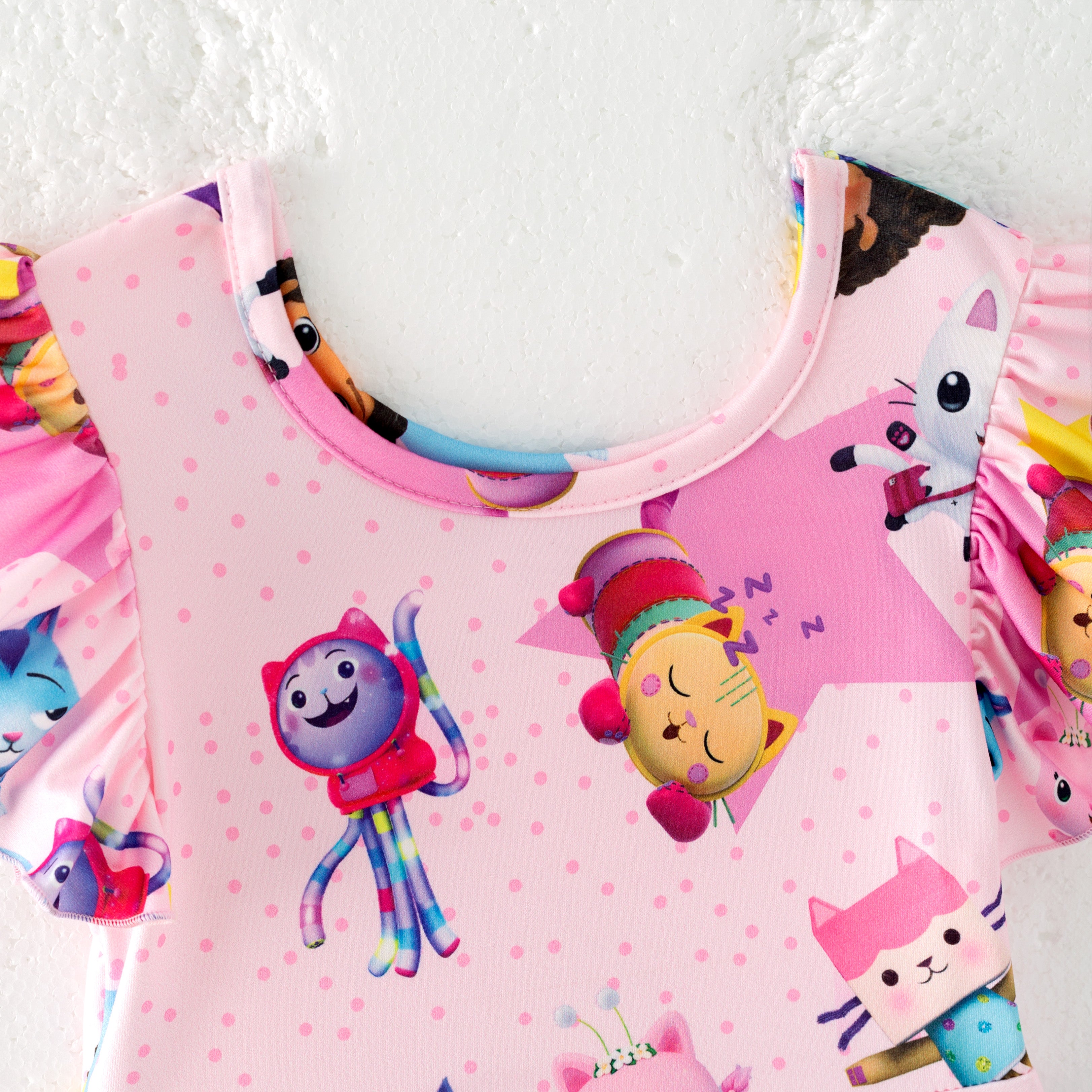 (Pre Order)Girls Spring and Summer Cartoon Character Print Dress