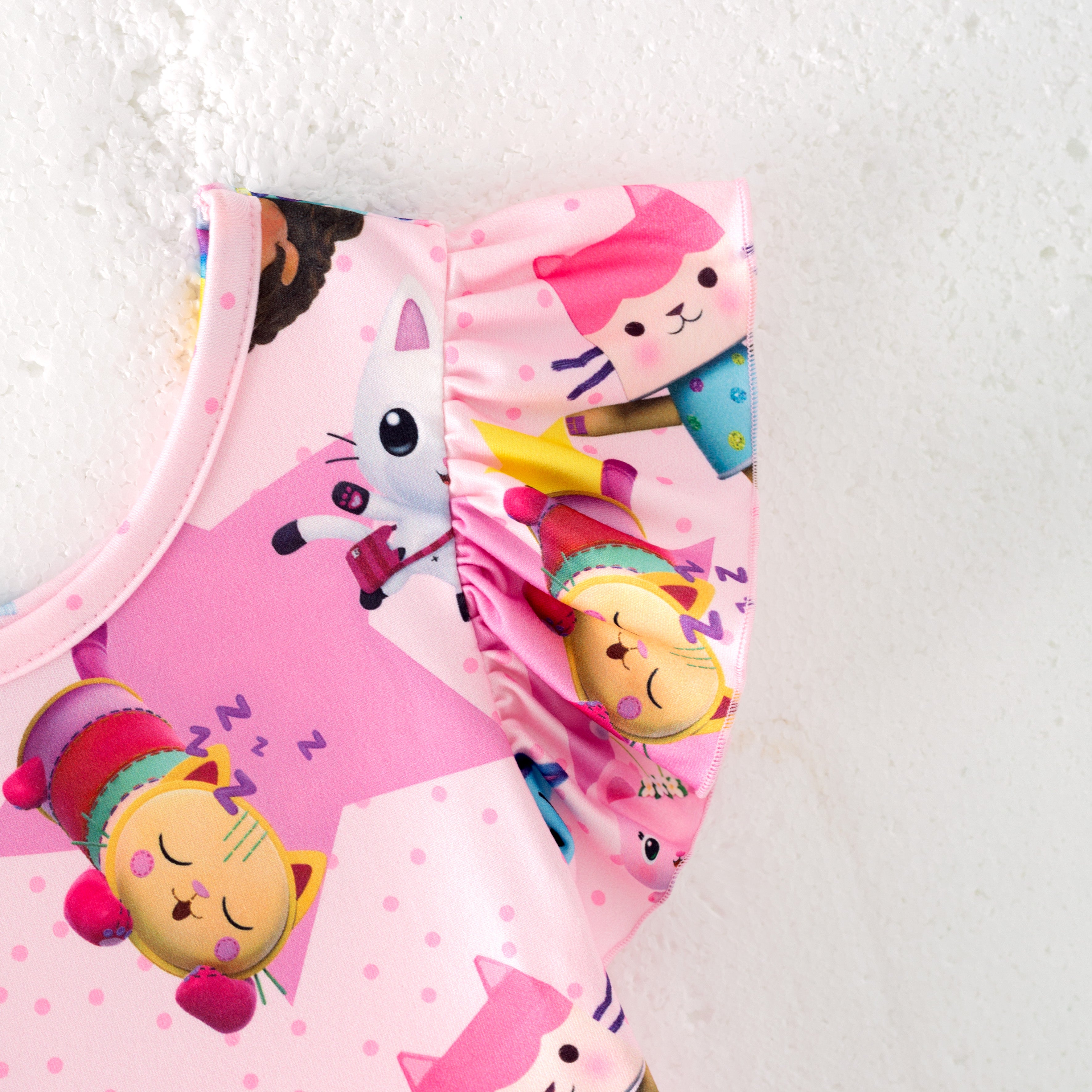 (Pre Order)Girls Spring and Summer Cartoon Character Print Dress