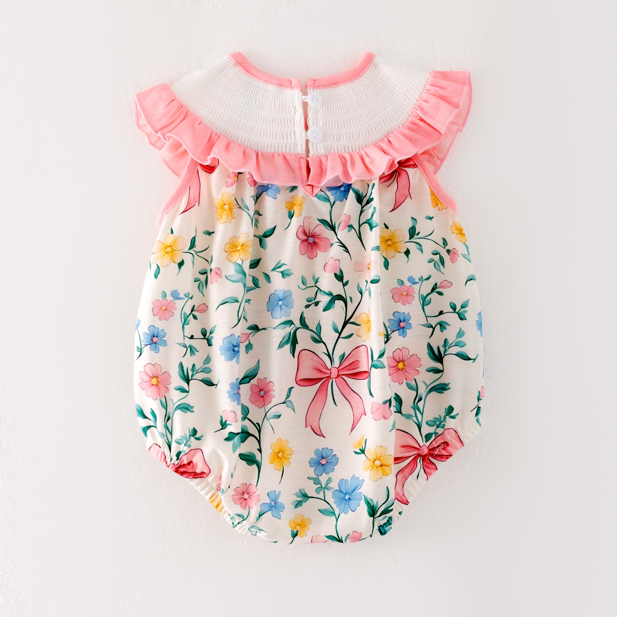 (Pre Order)Mommy and Me I♥MAMA,I♥DAD Embroidery Smocked Dress,Romper