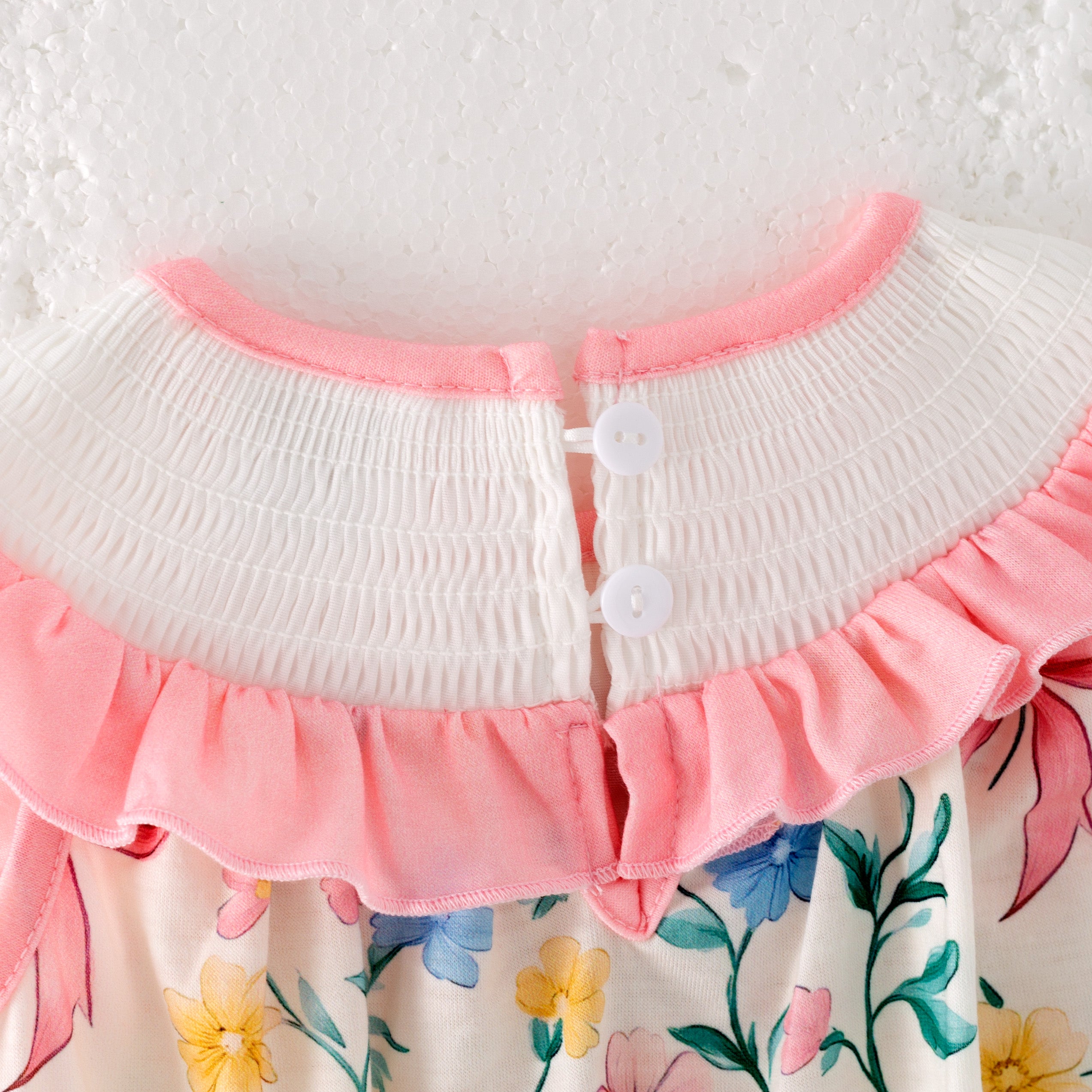 (Pre Order)Mommy and Me I♥MAMA,I♥DAD Embroidery Smocked Dress,Romper