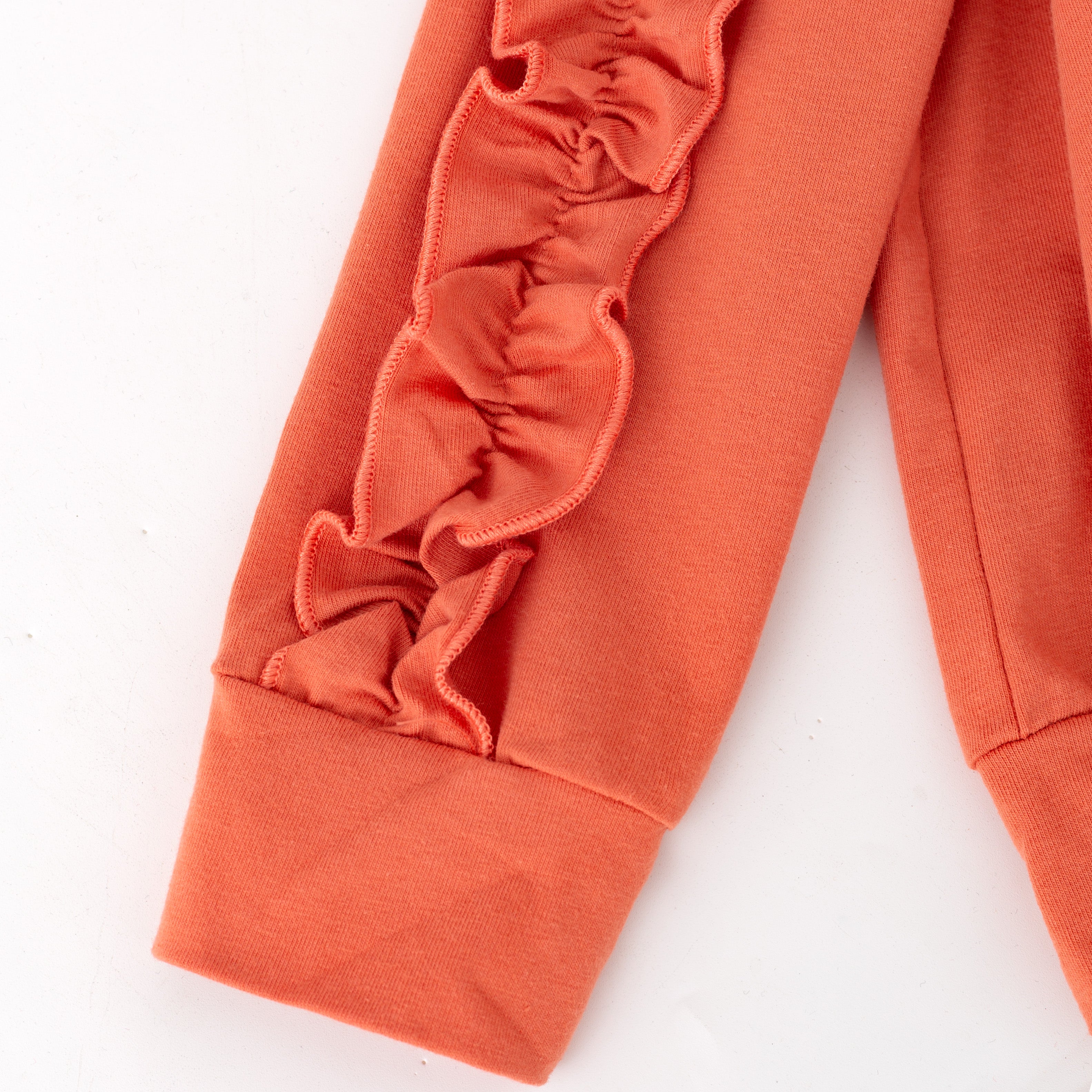 (In Stock)Girls Fall Pumpkin Applique Ruffle Outfit Set