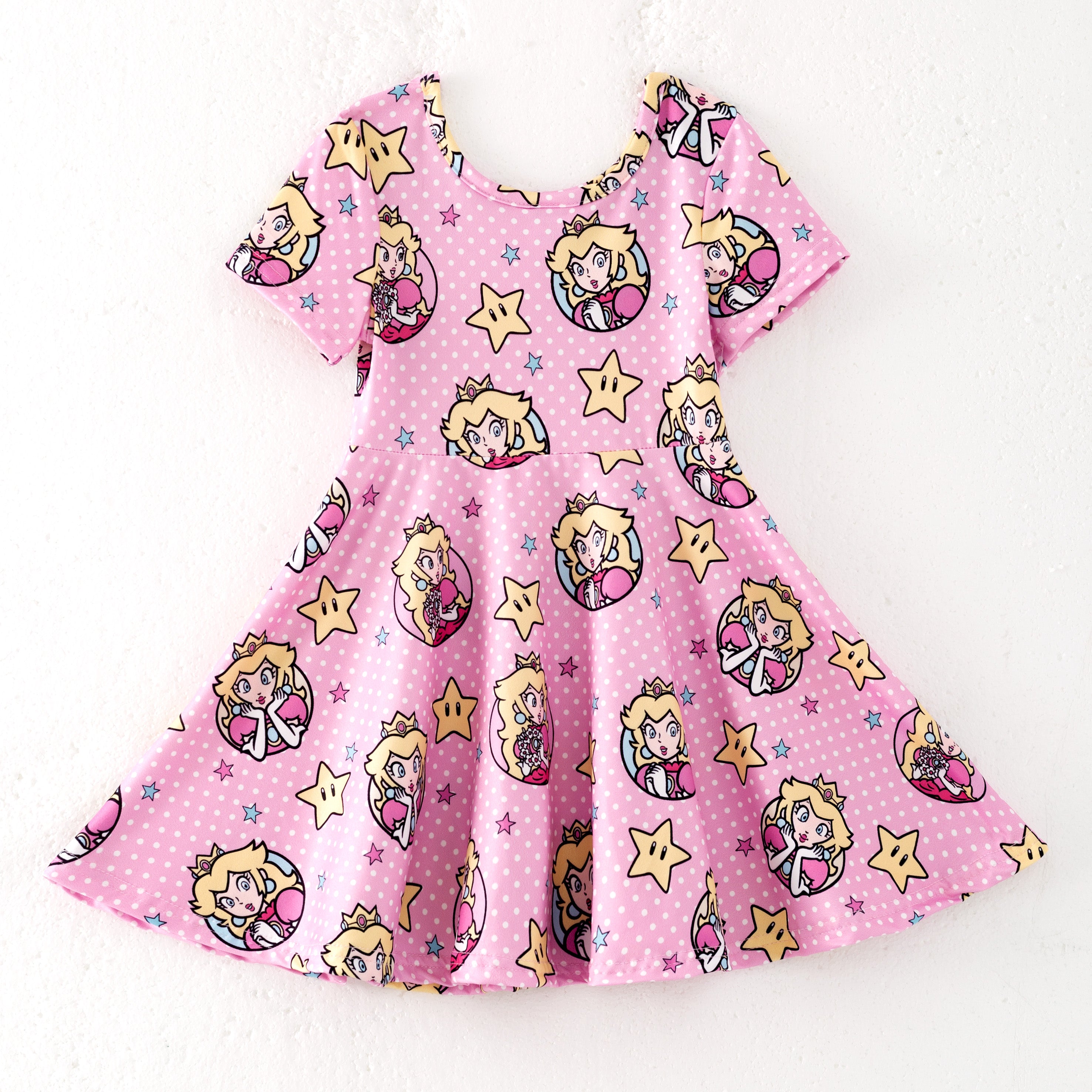 (Pre Order)Girls Cute Cartoon Print Twirl Dress