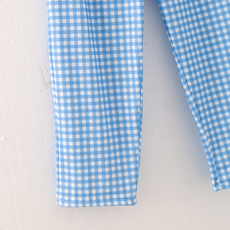 (In Stock A5-7-3)Boys Fall Cartoon Embroidery Outfit Set