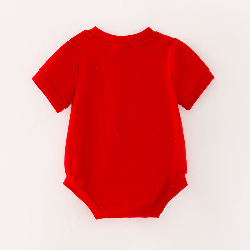 (In Stock A5-6-2)Baby Boys Christmas Tree Embroidery Smocked Romper