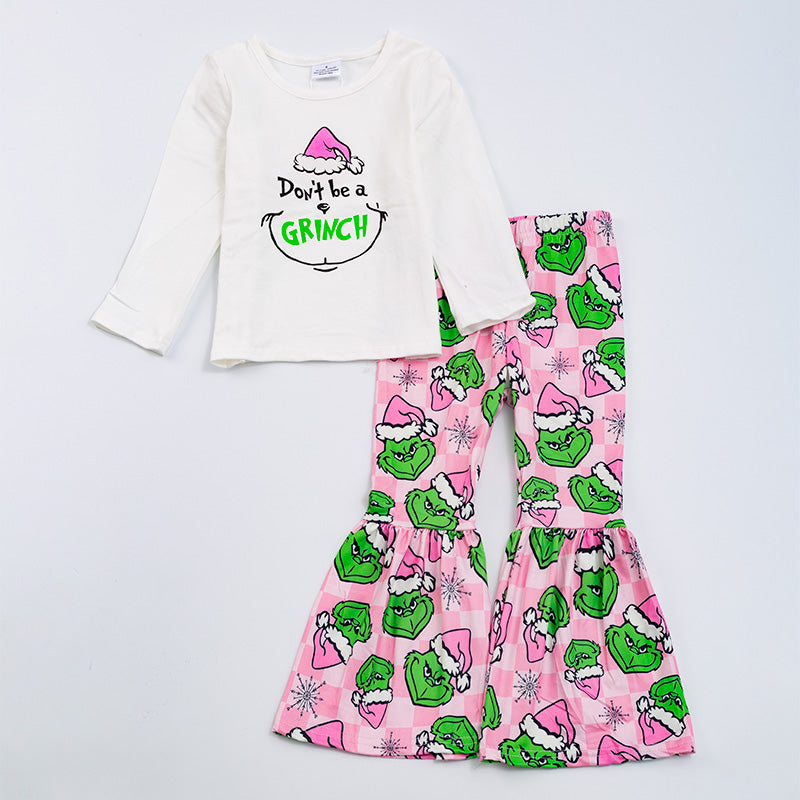 (In Stock G14-03-01)Grinch Long sleeve suit