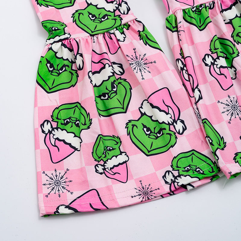 (In Stock G14-03-01)Grinch Long sleeve suit