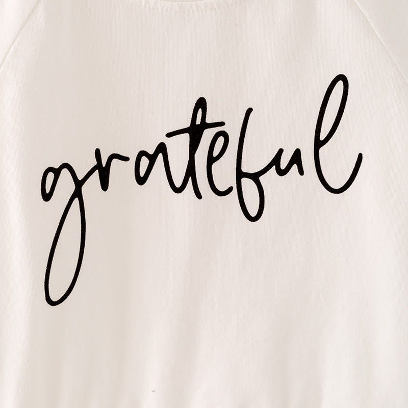 (In Stock Q5-2-1)Girls Thanksgiving Grateful Print Top