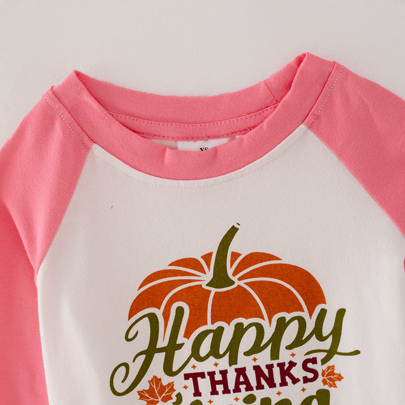 (In Stock Q5-2-1)Boys Thanksgiving Pumpkin Print Top