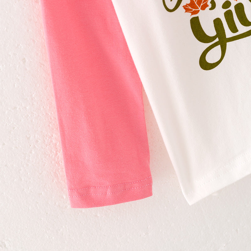 (In Stock Q5-2-1)Boys Thanksgiving Pumpkin Print Top