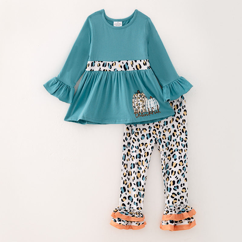 (In Stock Q5-6-2)Girls Thanksgiving Applique Outfit Set