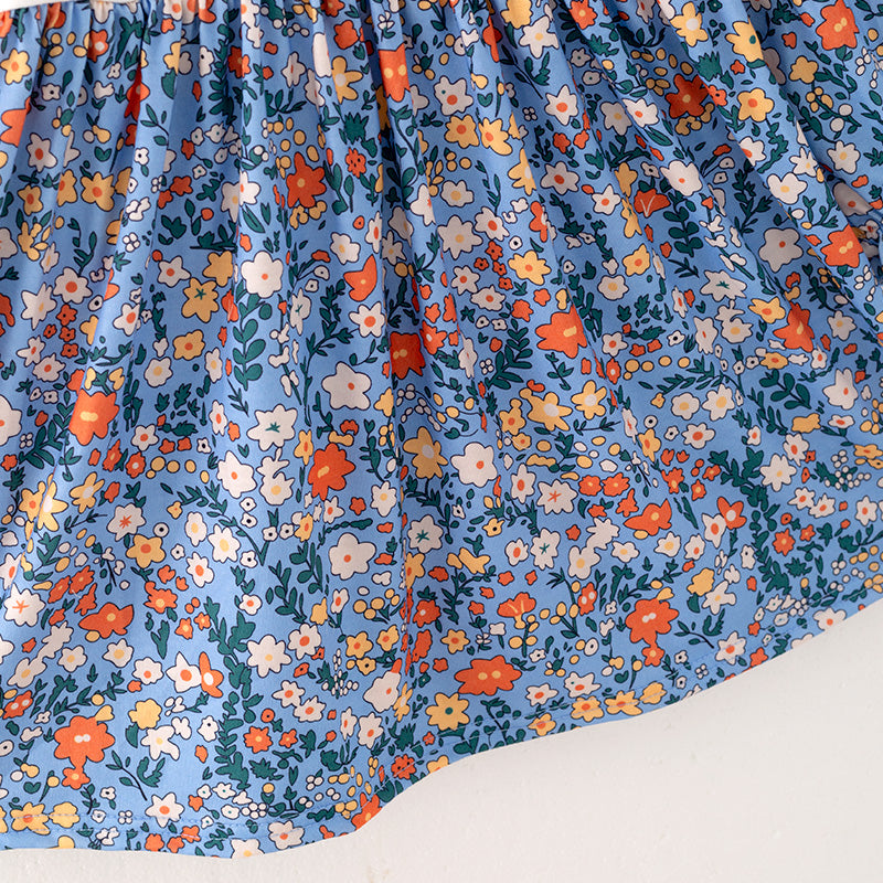 (In Stock L23-4-2)Girls Fall Cartoon Embroidery Dress