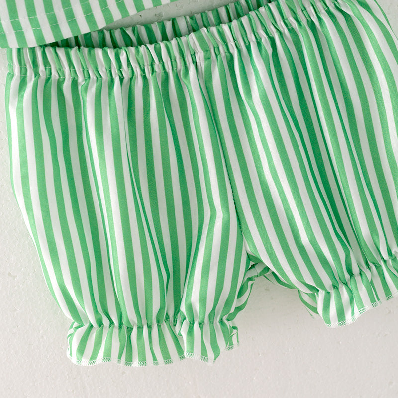 (In Stock E25-2-2)Baby Girls Christmas Applique Bloomer Set