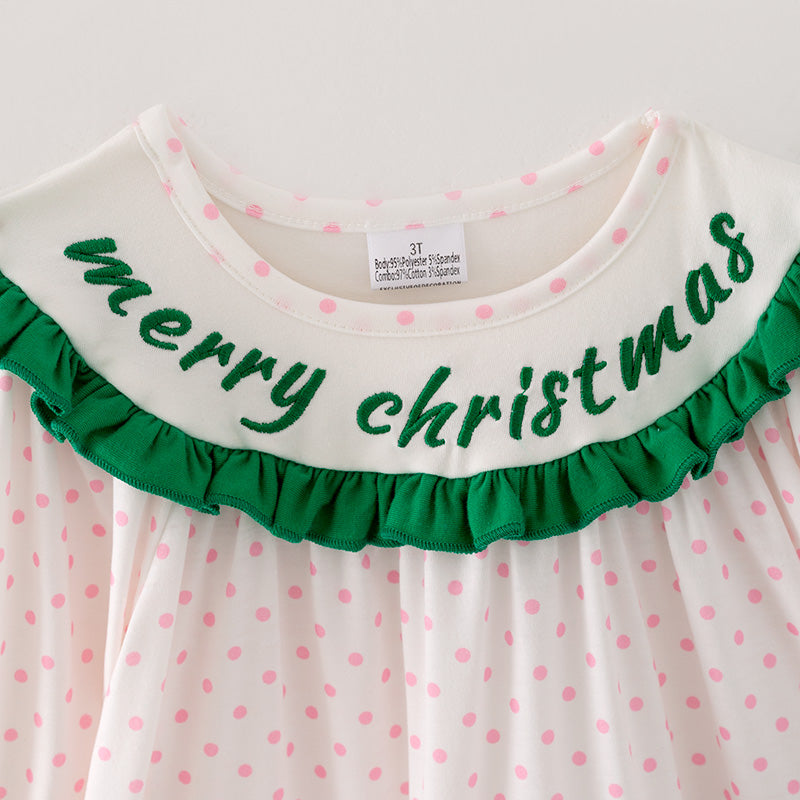 (In Stock)Girls Christmas Applique Outfit Set